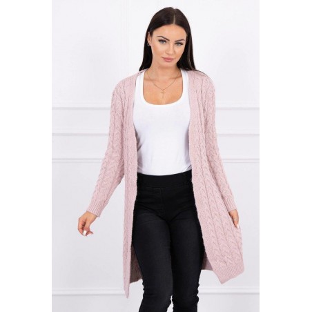 Dámsky pletený kardigán 2019-14 - púdrovo ružový