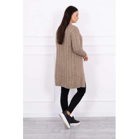 Dámsky pletený kardigán 2019-14 - kapučínový