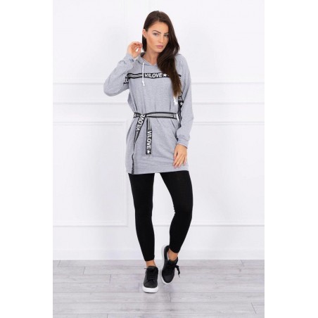 Dámske sivé šaty 0140