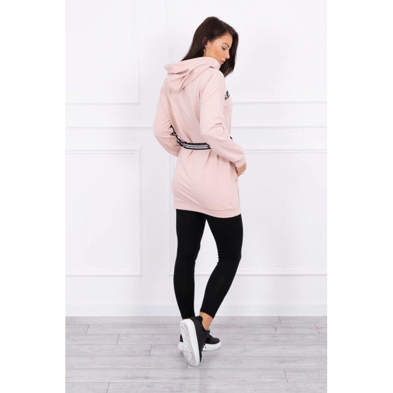 Dámske púdrovo tmavoružové šaty 0140