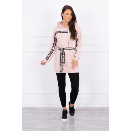 Dámske púdrovo tmavoružové šaty 0140