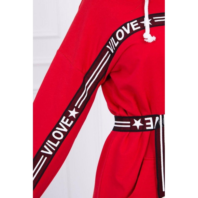 Dámske červené šaty 0140