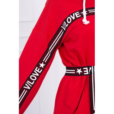 Dámske červené šaty 0140