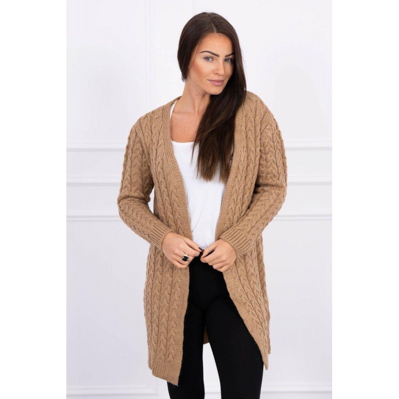 Dámsky pletený kardigán 2019-14 - kamelový