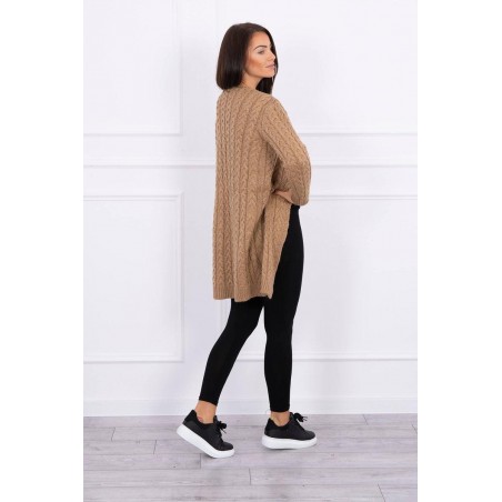 Dámsky pletený kardigán 2019-14 - kamelový
