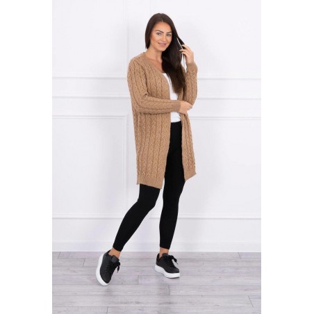 Dámsky pletený kardigán 2019-14 - kamelový