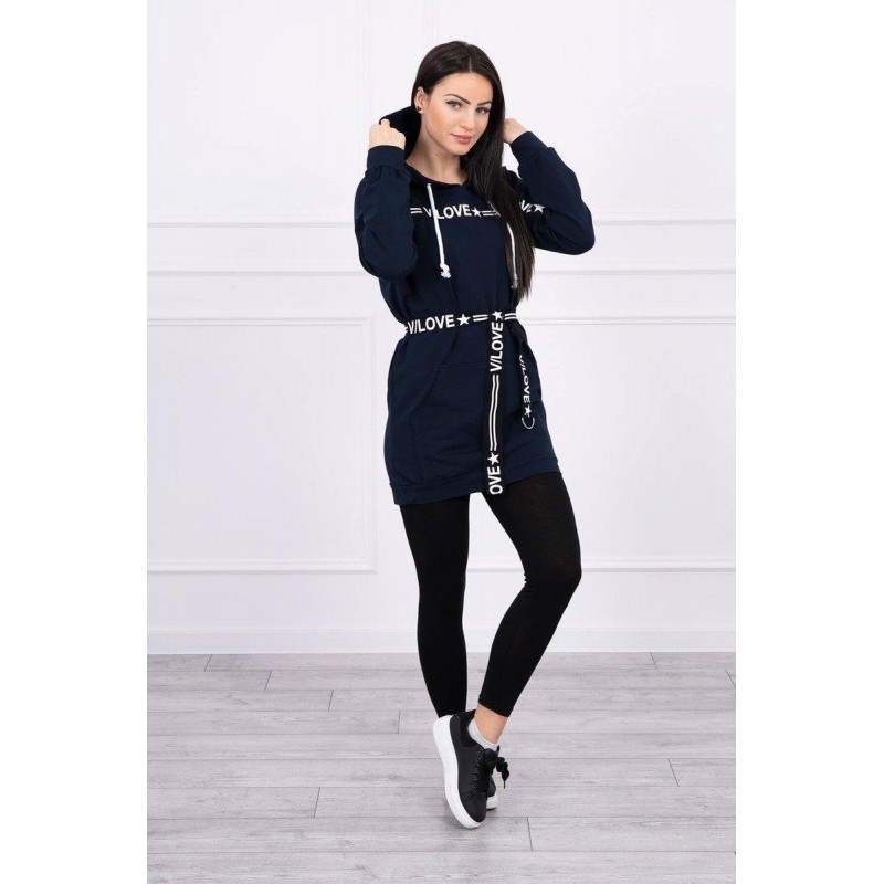 Dámske tmavomodré šaty 0140