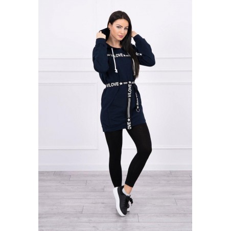 Dámske tmavomodré šaty 0140