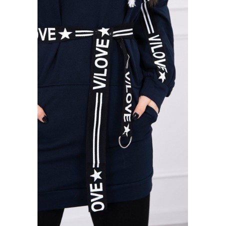 Dámske tmavomodré šaty 0140