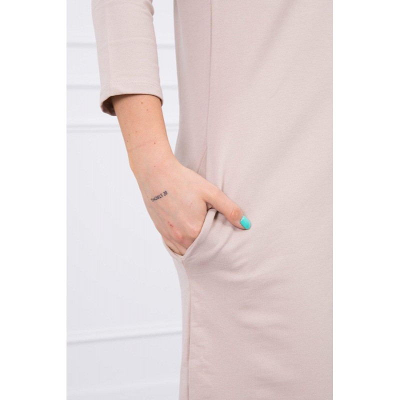 Šaty s kapucňou pre dámy 8847 - béžové