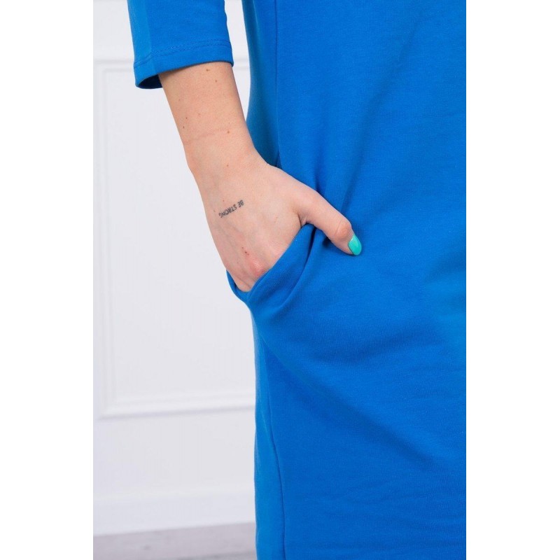 Šaty s kapucňou pre dámy 8847 - modré