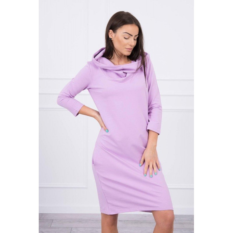 Šaty s kapucňou pre dámy 8847 - fialové