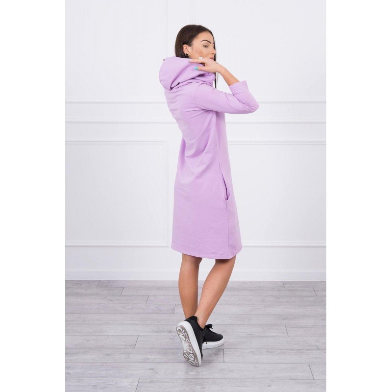 Šaty s kapucňou pre dámy 8847 - fialové