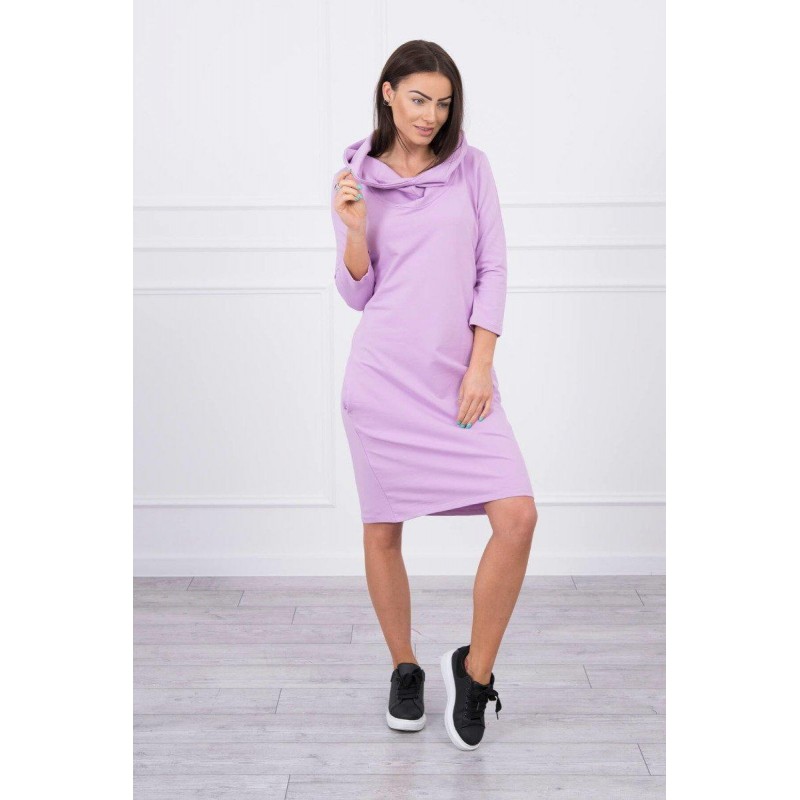 Šaty s kapucňou pre dámy 8847 - fialové