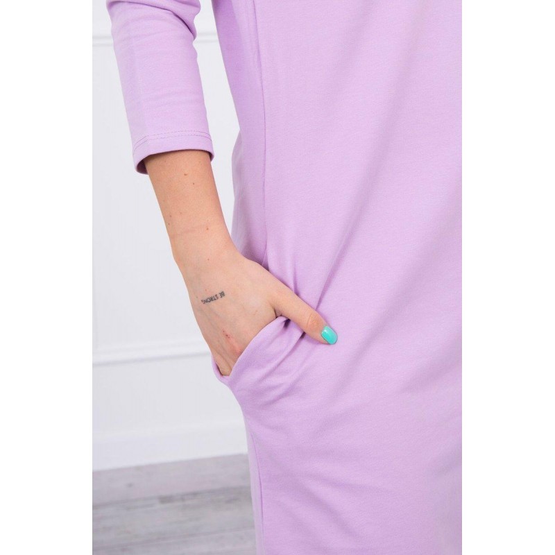 Šaty s kapucňou pre dámy 8847 - fialové