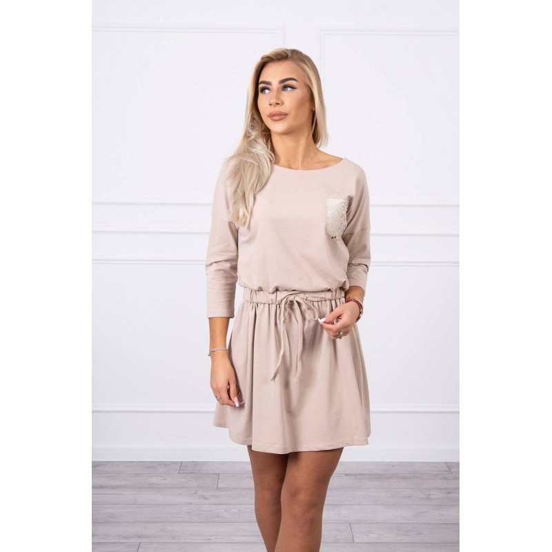 Šaty pre dámy 9004 - béžové