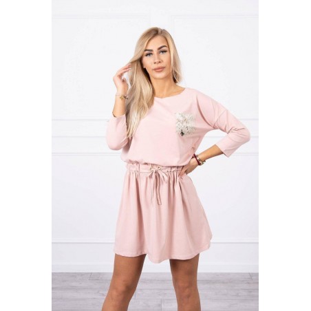 Šaty pre dámy 9004 - púdrovo ružové