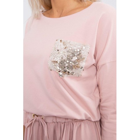 Šaty pre dámy 9004 - púdrovo ružové