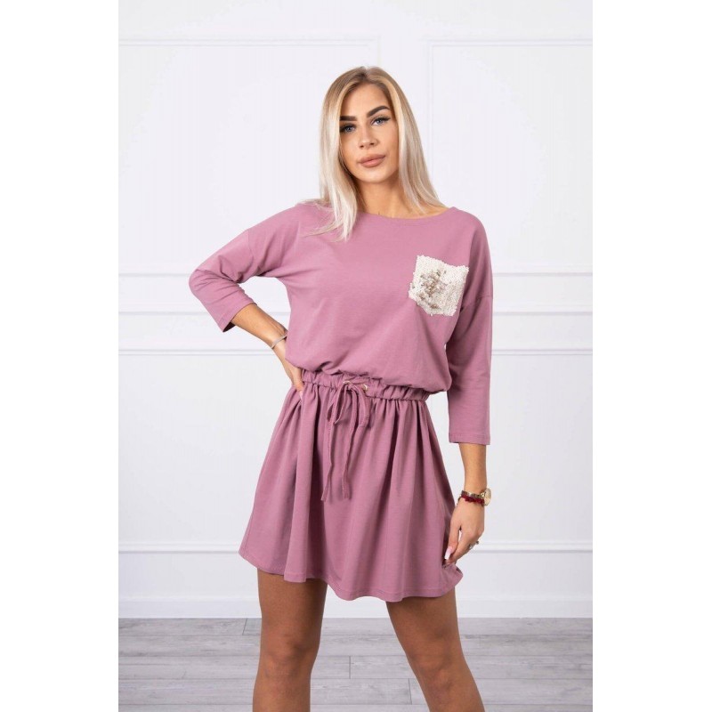 Šaty pre dámy 9004 - tmavoružové