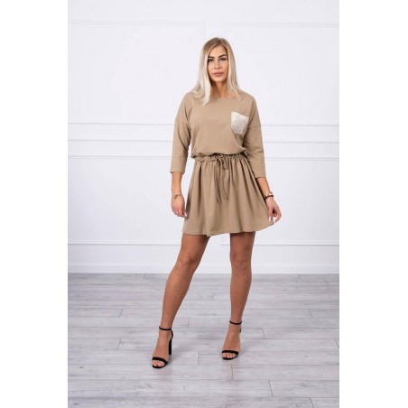 Šaty pre dámy 9004 - kamelové