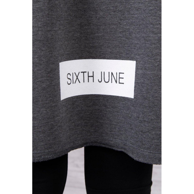 Kardigán s kapucňou pre dámy 033 - grafitový