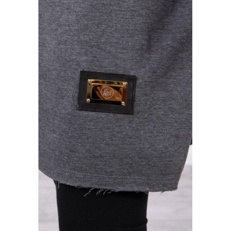 Kardigán s kapucňou pre dámy 033 - grafitový