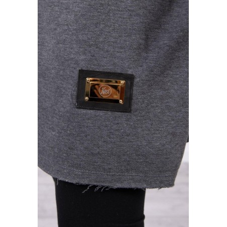 Kardigán s kapucňou pre dámy 033 - grafitový