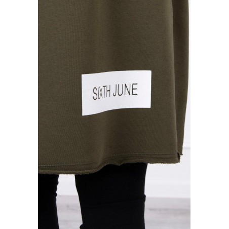 Kardigán s kapucňou pre dámy 033 - kaki