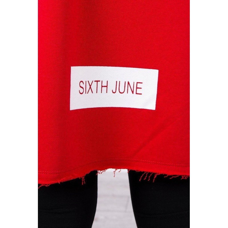 Kardigán s kapucňou pre dámy 033 - červený