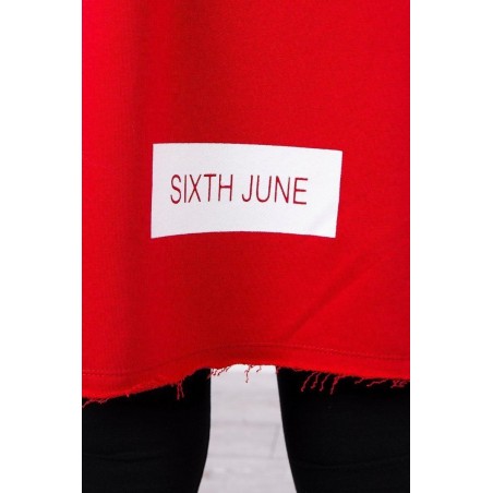 Kardigán s kapucňou pre dámy 033 - červený