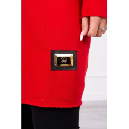 Kardigán s kapucňou pre dámy 033 - červený