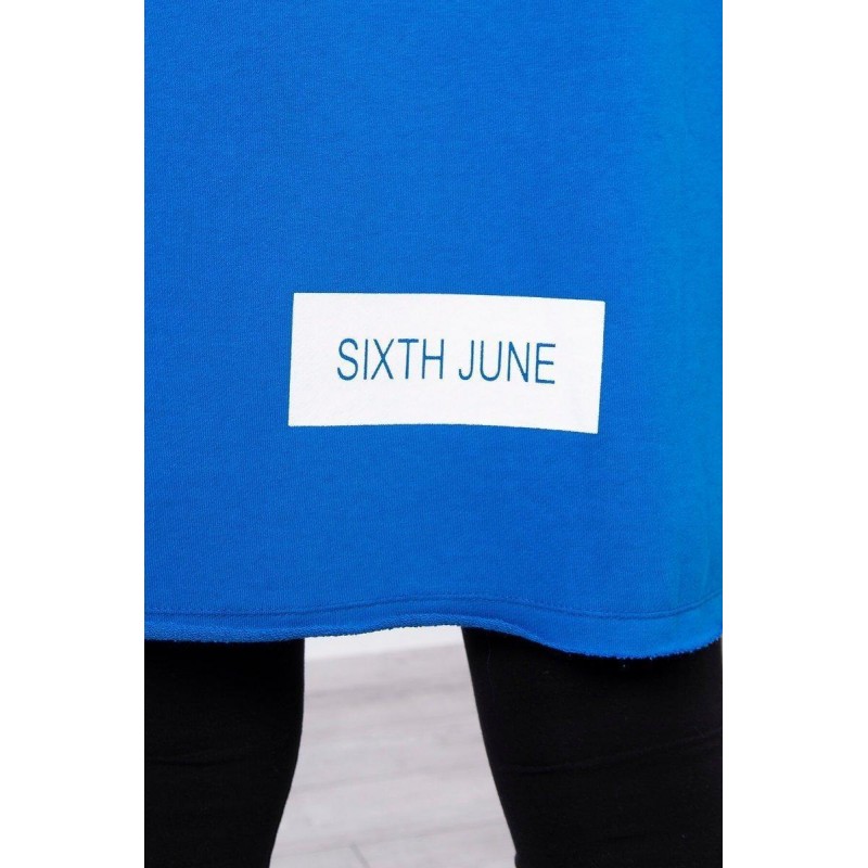 Kardigán s kapucňou pre dámy 033 - modrý