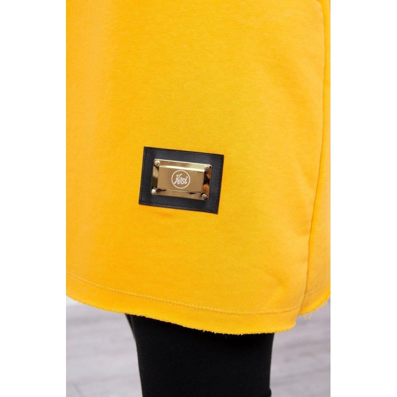 Kardigán s kapucňou pre dámy 033 - horčicový