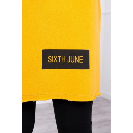 Kardigán s kapucňou pre dámy 033 - horčicový