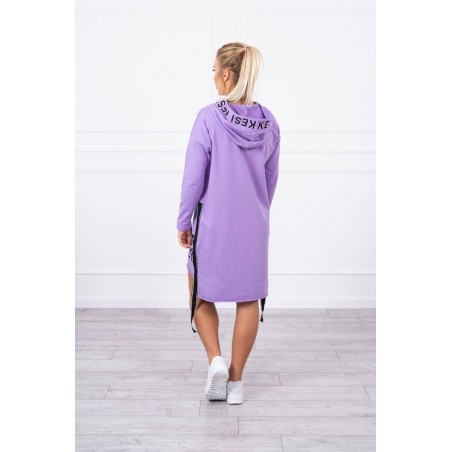 Šaty pre dámy s kapucňou 9161 - fialové