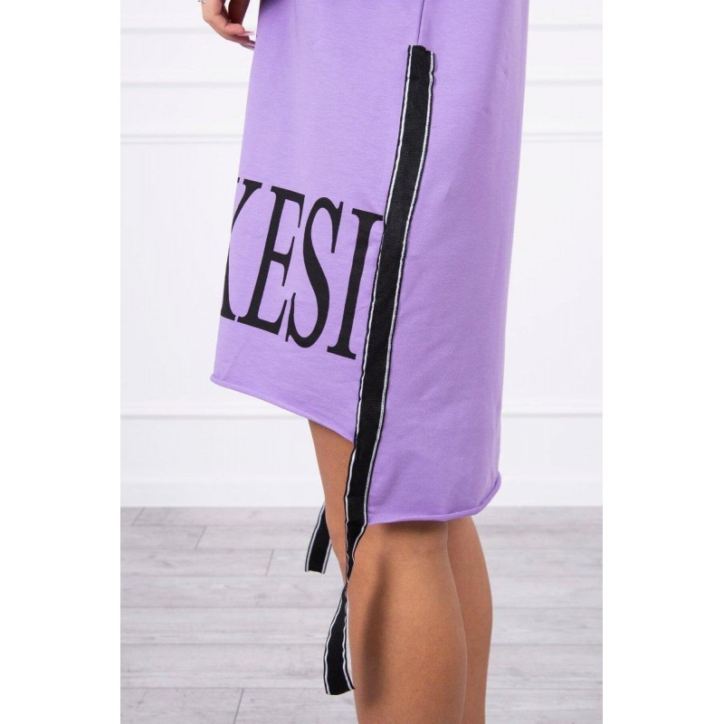 Šaty pre dámy s kapucňou 9161 - fialové