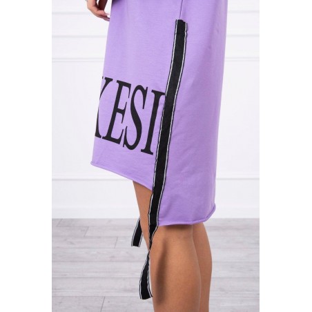 Šaty pre dámy s kapucňou 9161 - fialové