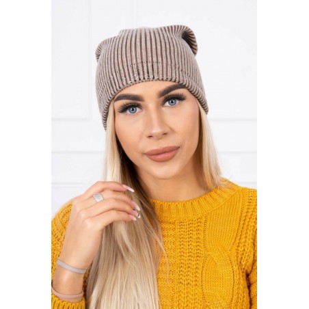 Čiapka pre dámy K142 - tmavobéžová