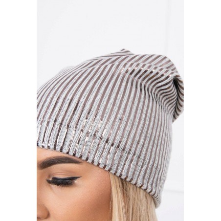 Čiapka pre dámy K142 - svetlosivá