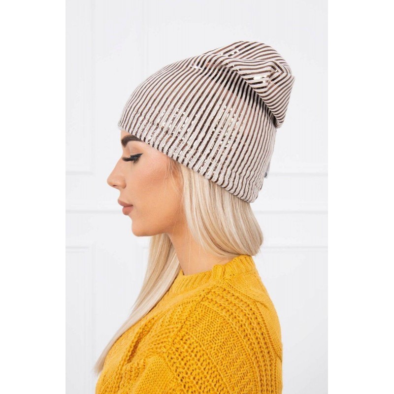 Čiapka pre dámy K142 - svetlobéžová