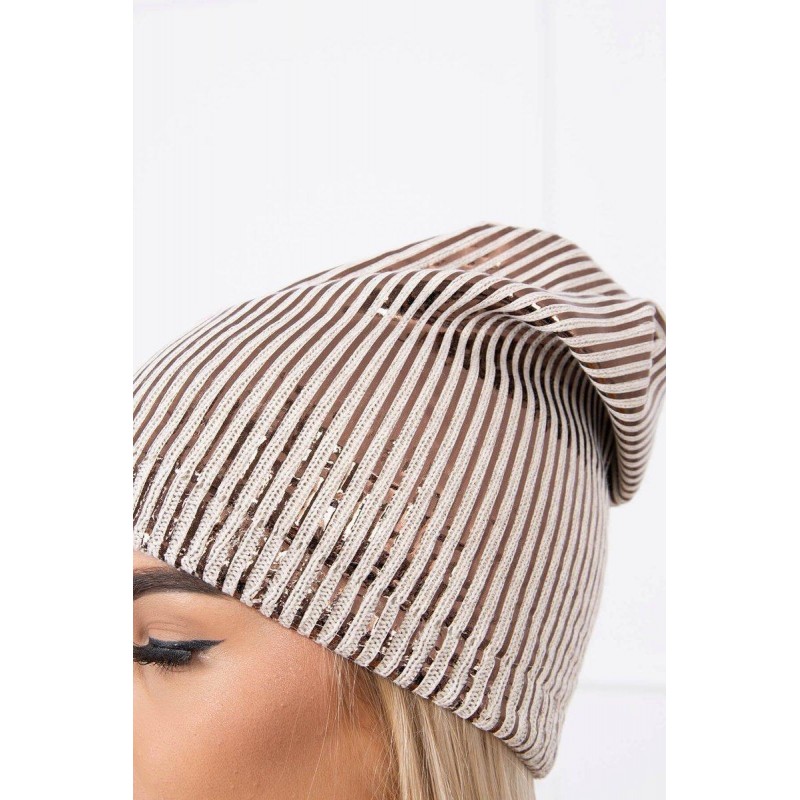 Čiapka pre dámy K142 - svetlobéžová