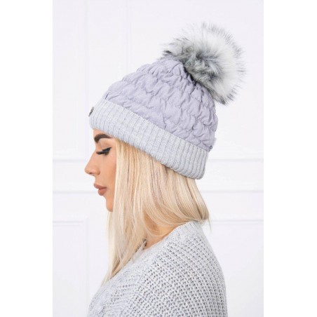 Sivá dámska čiapka K144