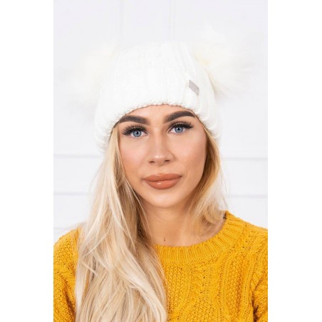 Ecru dámska čiapka K154