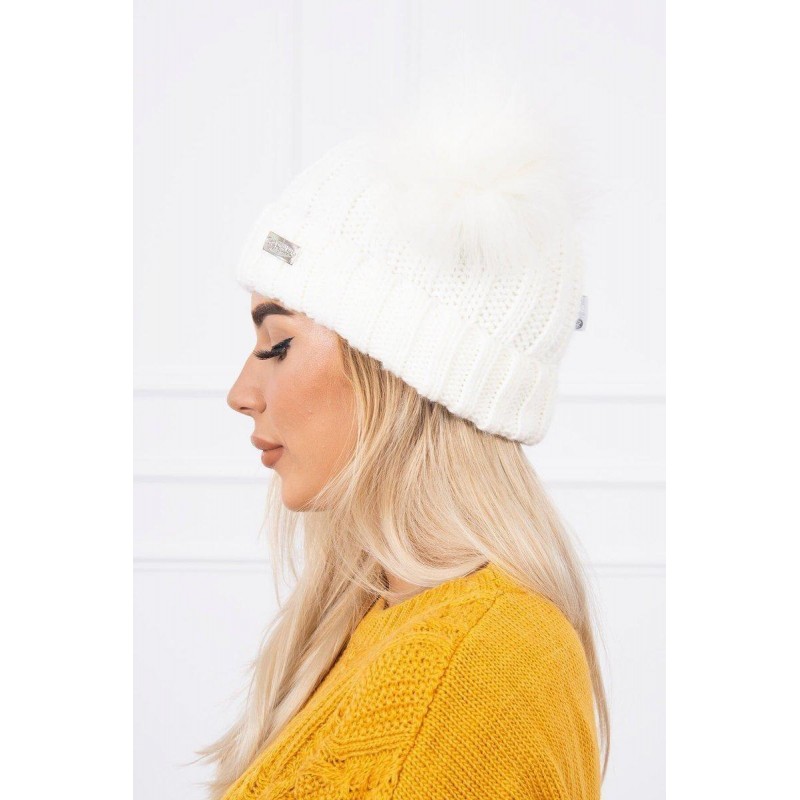 Ecru dámska čiapka K154