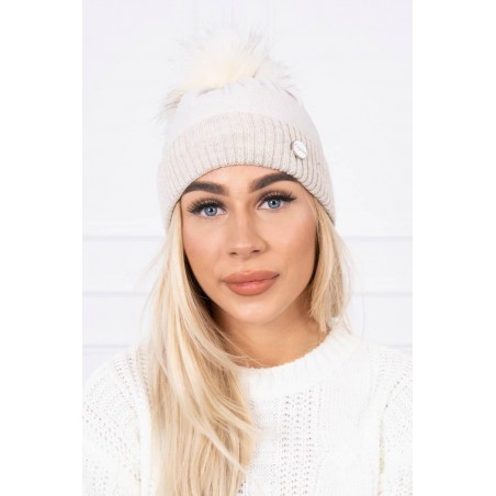 Čiapka pre dámy K148 - svetlobéžová