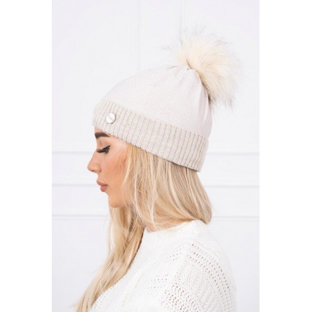 Čiapka pre dámy K148 - svetlobéžová