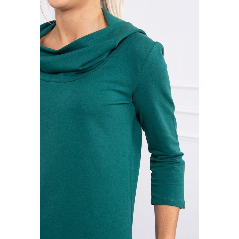 Šaty s kapucňou pre dámy 8847 - zelené