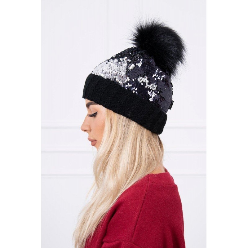 Čiapka dámska K147 - čierna
