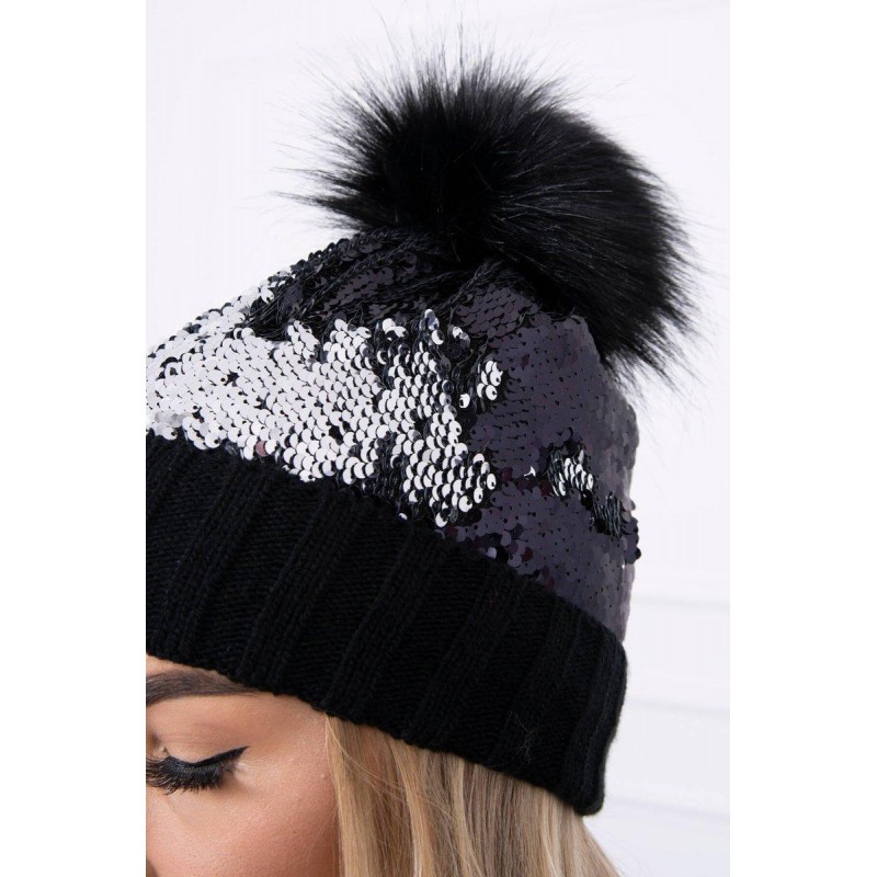 Čiapka dámska K147 - čierna