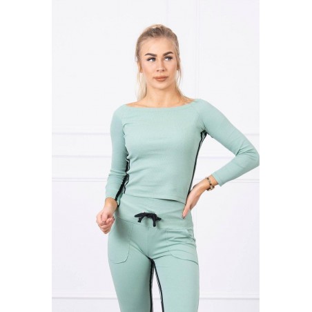 Púdrovo tmavomätová dámska tepláková súprava 8958